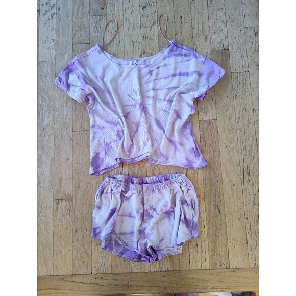 FREE PEOPLE JUST BE CHILL CUSTOM TIE DYE SET NWOT - Picture 1 of 8